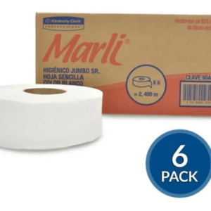 Papel Higienico Rollo Institucional Mca. Marli De 400 Mts Con 6 Rollos